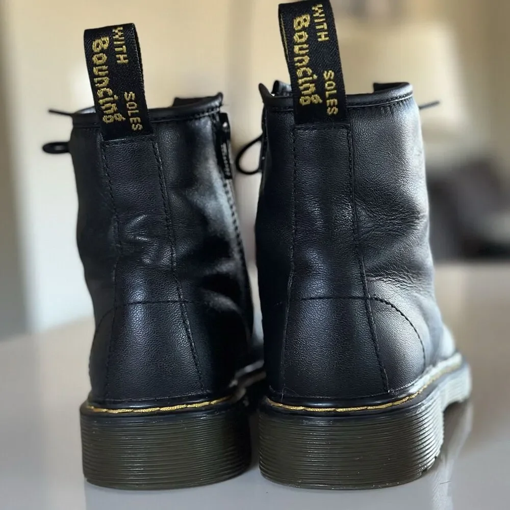 Dr. Martens Docs 1460J Combat Boots - Junior/Youth Sz. 2 - Leather Zip Up-Unisex